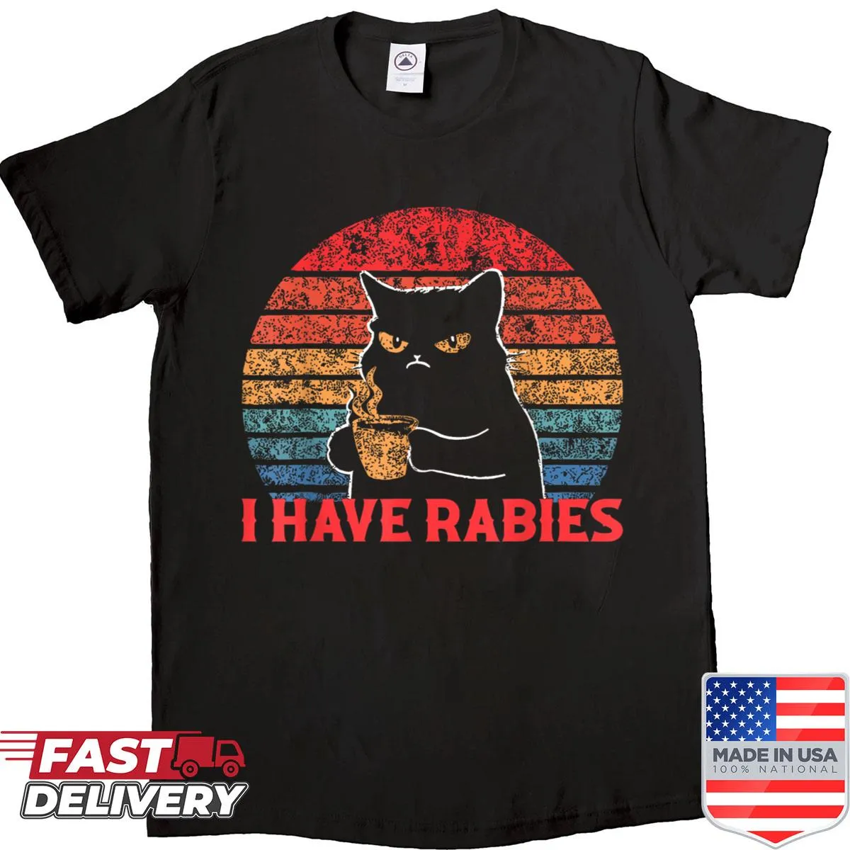 Sarcastic phrase 'I Have Rabies' in a playful design