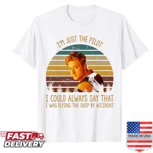 Vintage shirt with humorous ship flying graphic