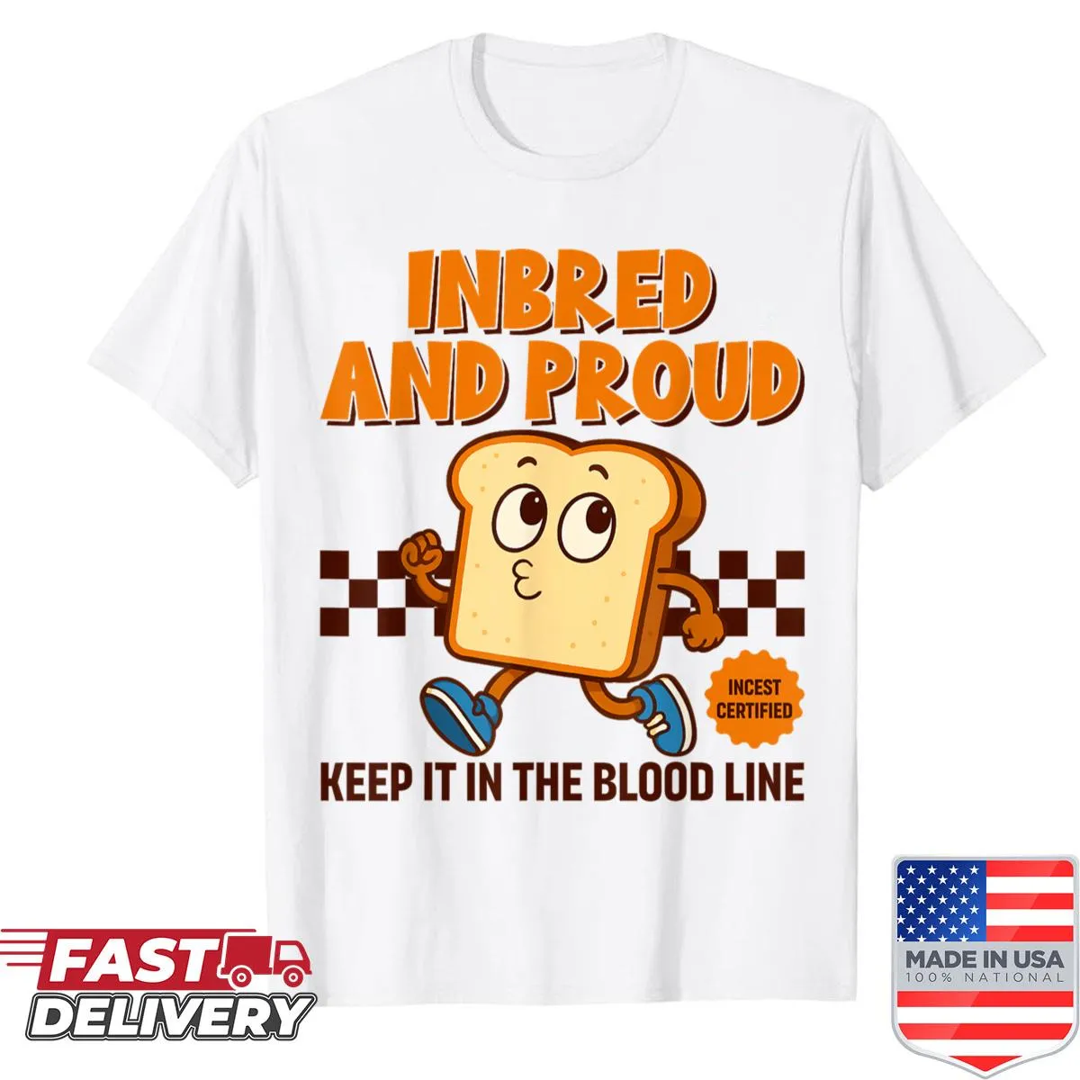 Humorous t-shirt with an inappropriate saying for adult humor