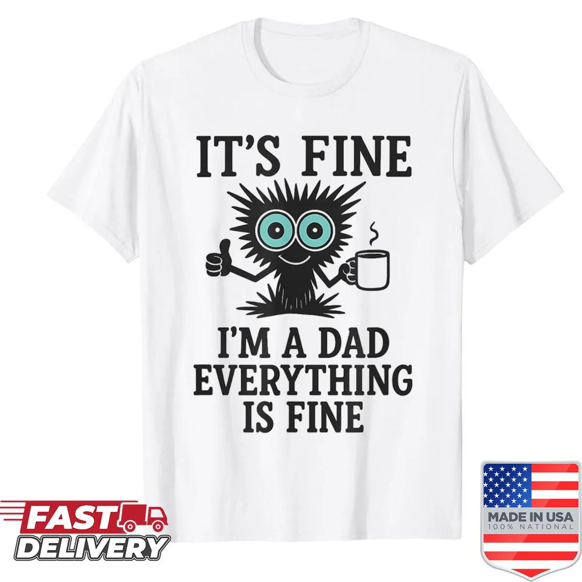 Sarcastic Cat Dad joke shirt for fathers with humorous text