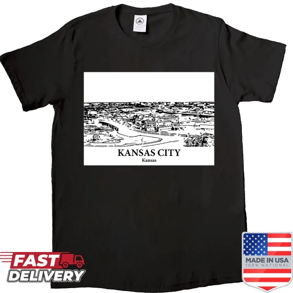 Typographic Kansas City shirt celebrating the locale