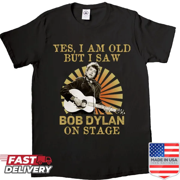Vintage-style shirt celebrating legendary music tours and songs