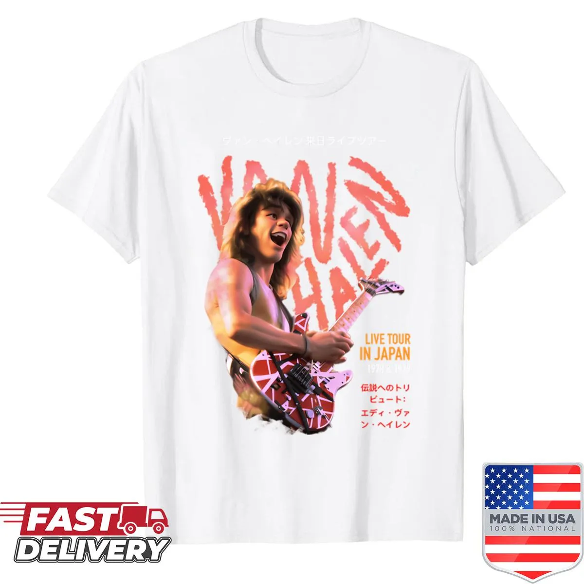 Vintage band logo shirt with fan art design