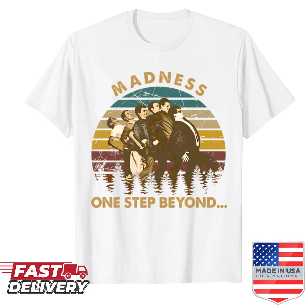 Vintage summer album shirt with band logo design