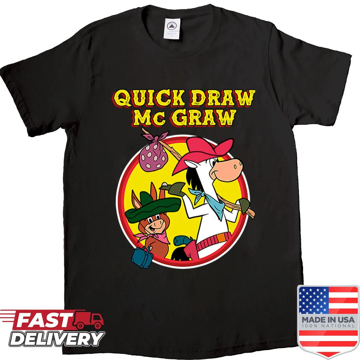 Vintage movie animated cartoon logo t-shirt with distressed finish