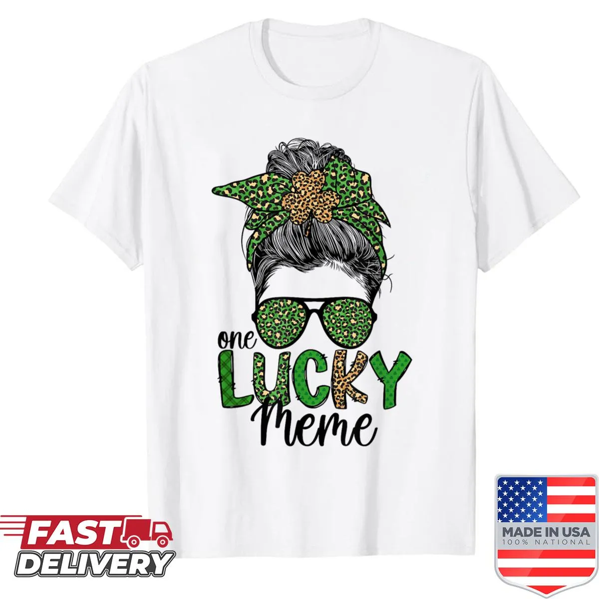 Funny St. Patrick's Day t-shirt for grandmothers with meme graphics