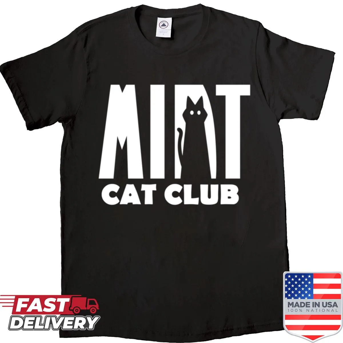 Illustrative shirt celebrating the Miat Cat Club and cat love