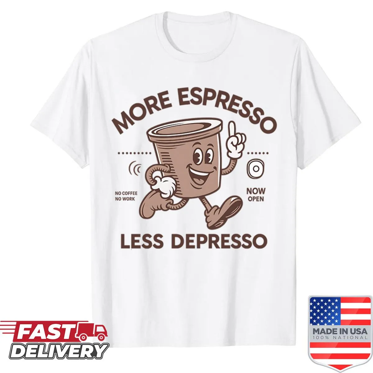 Vintage espresso coffee lover shirt with funny saying