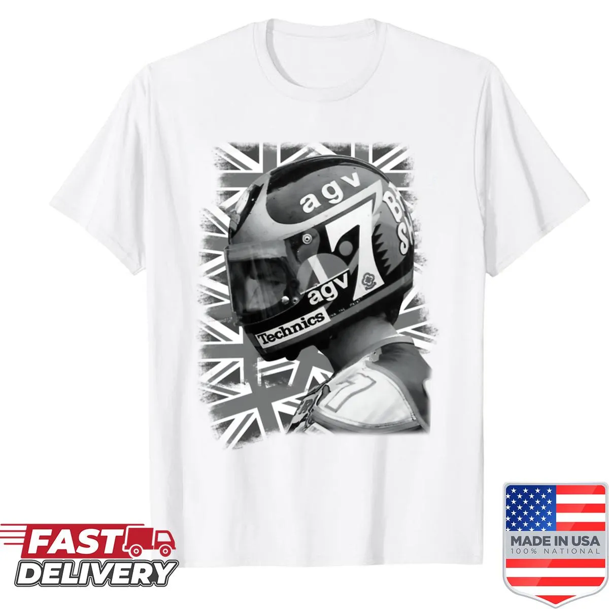 Vintage Motorcycle Sport shirt featuring a bold 7 logo
