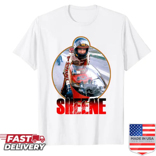 Vintage-style Motorcycle shirt with retro logo design