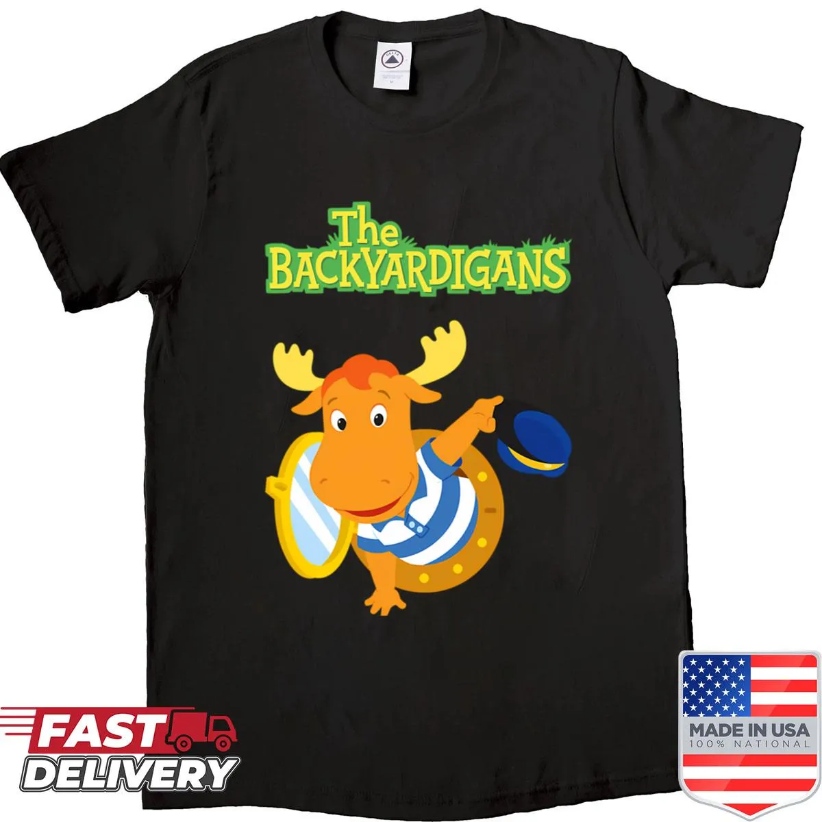 Vintage t-shirt featuring a cartoon logo from animated films