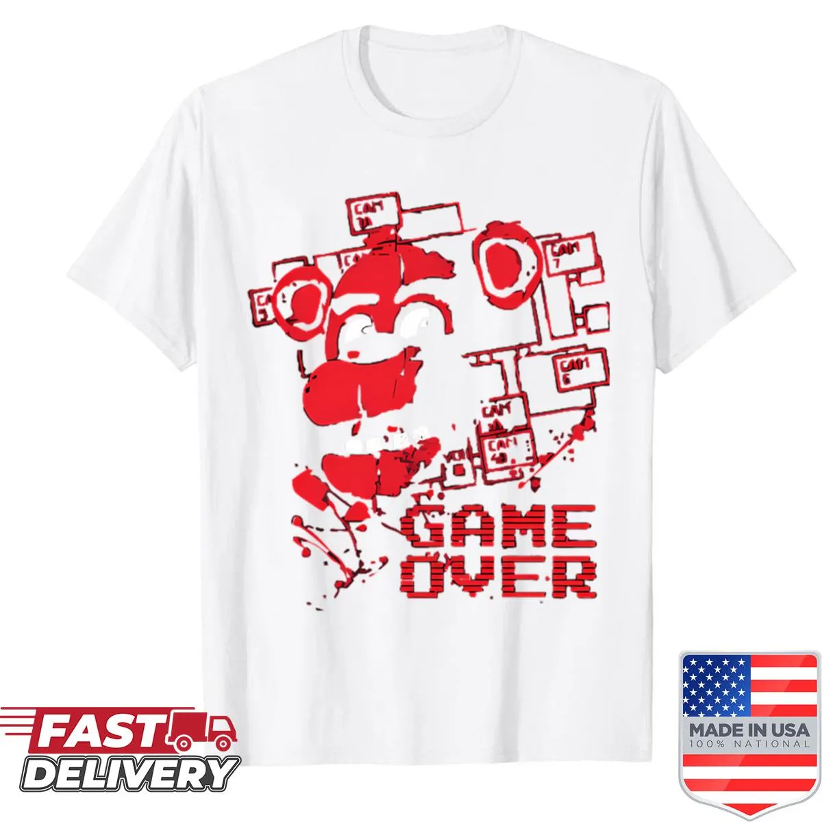 Funny vintage gaming T-shirt design