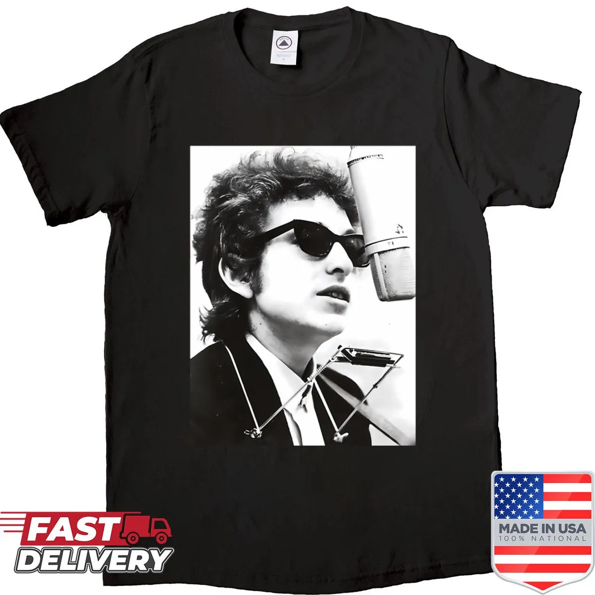 Vintage tour shirt celebrating rock and folk music legends