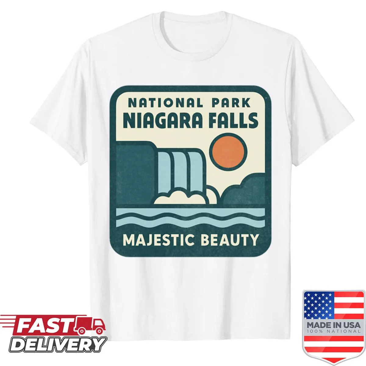 Artistic shirt showcasing the beauty of Niagara Falls