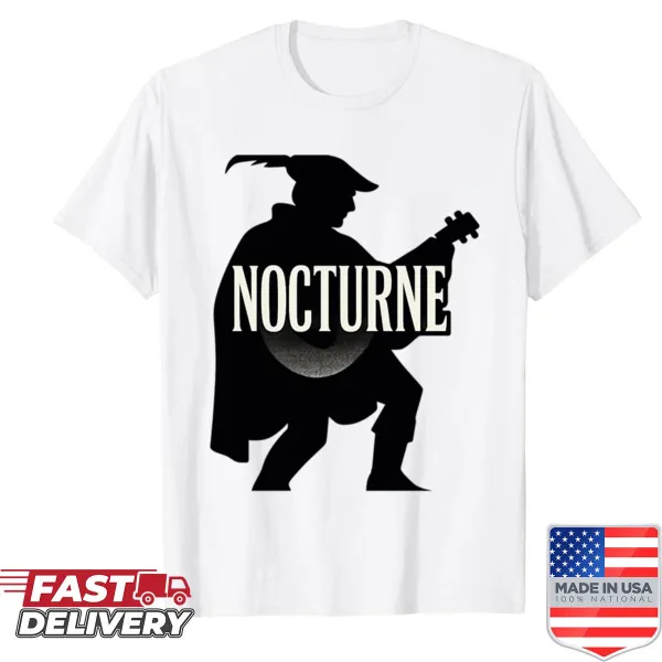Gothic silhouette t-shirt featuring a bard design