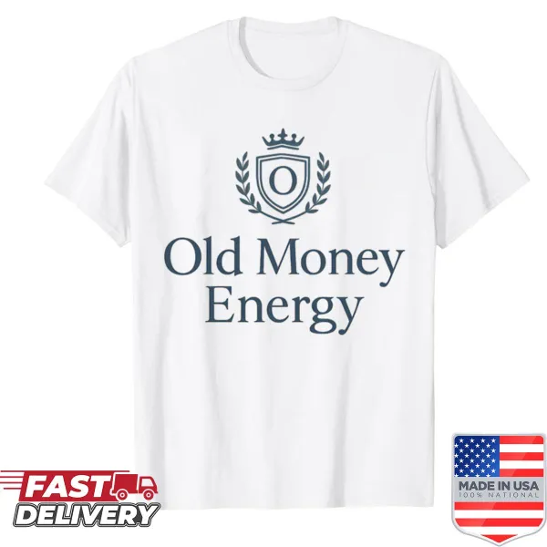 Vintage minimal typography shirt with old money energy theme
