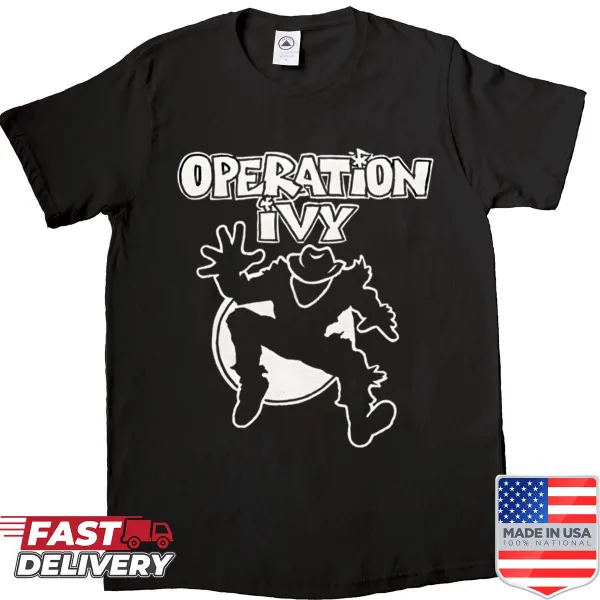 Graphic punk shirt featuring a headless figure representing Operation Ivy
