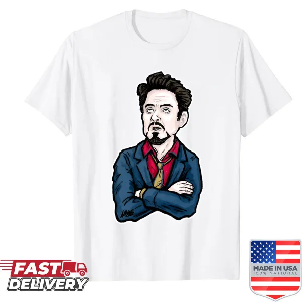 Pop art T-shirt celebrating iconic actors and movies