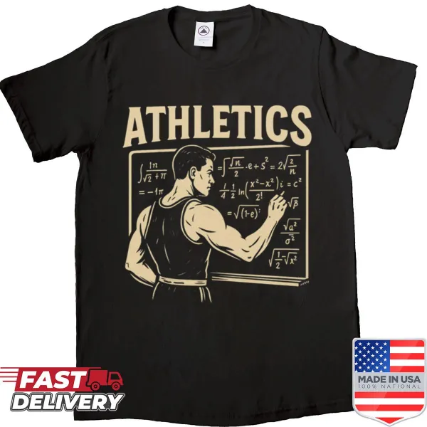 Vintage shirt celebrating mathletes with a chalkboard design