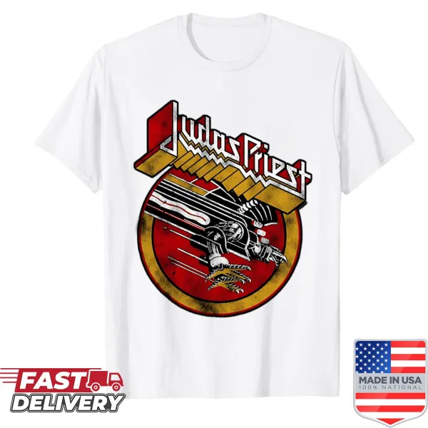 Realistic shirt featuring a retro android graphic with metallic finish