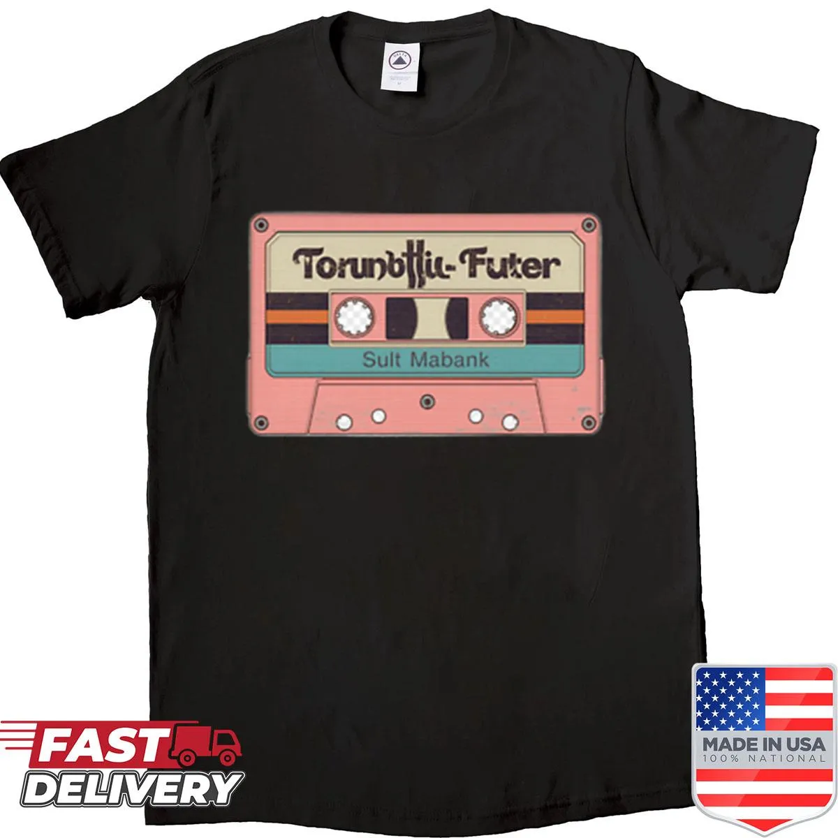 Graphic shirt featuring a retro cassette tape