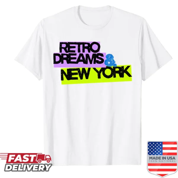 New York-themed retro dreams shirt with iconic landmarks