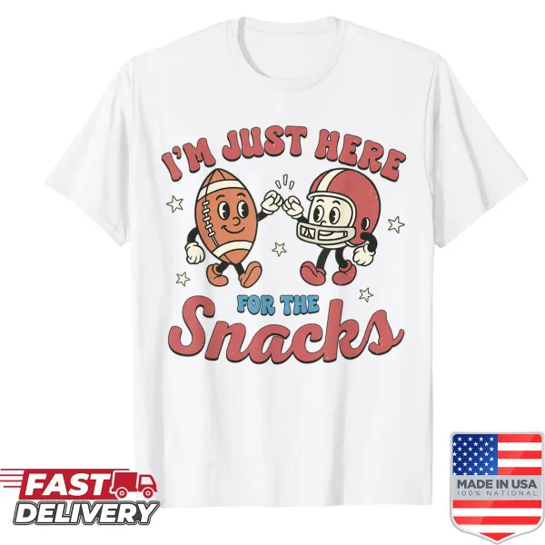 Cute football graphic with snack theme