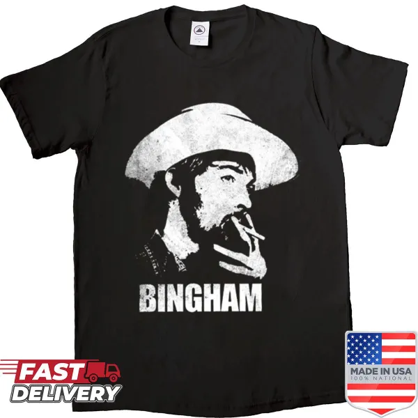 Vintage Ryan Bingham logo shirt with a distressed design.