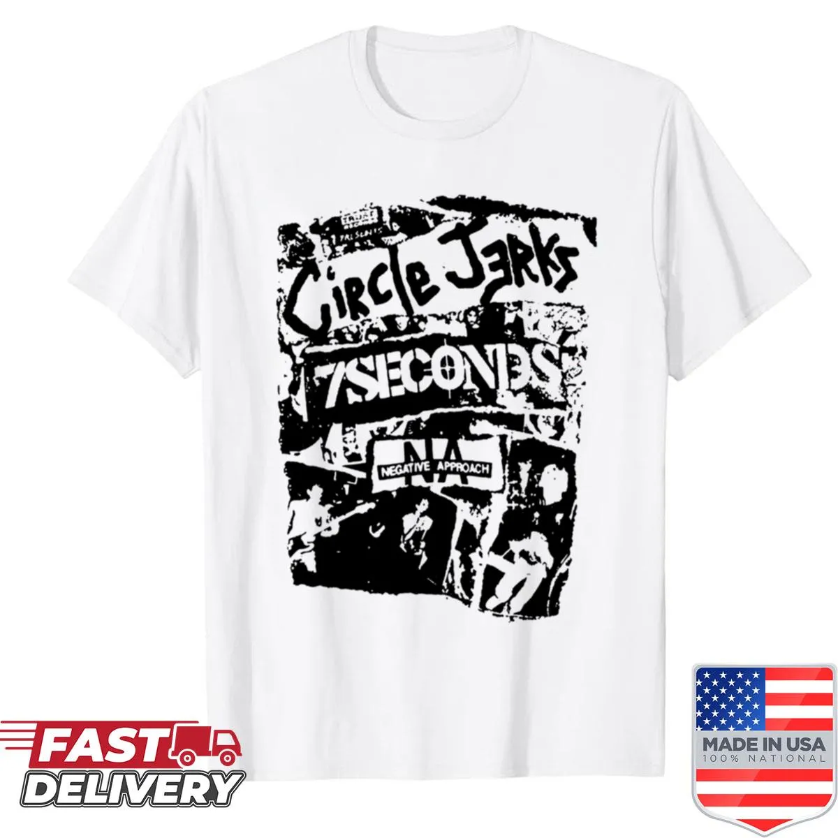 Retro punk band shirt capturing 90s music culture
