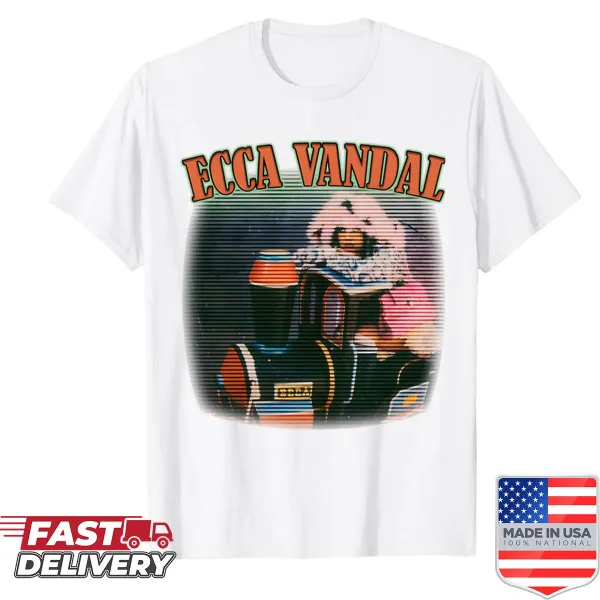 Vintage distressed t-shirt inspired by Ecca Vandal