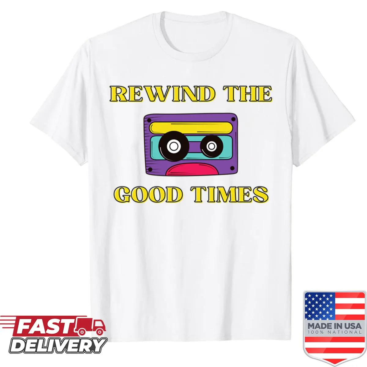 Retro cassette tape graphic design