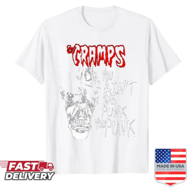 Retro t-shirt with rock punk and horror-themed graphic