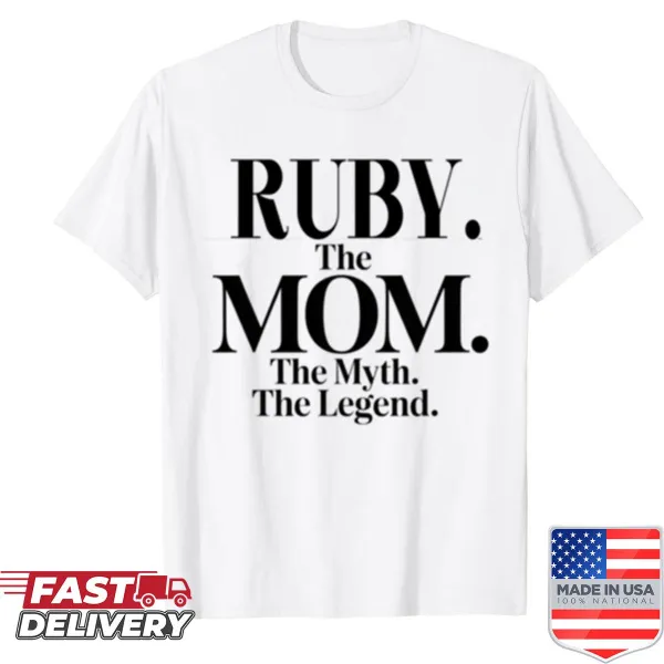 Oversized shirt with the phrase 'The Mom The Myth The Legend' for moms