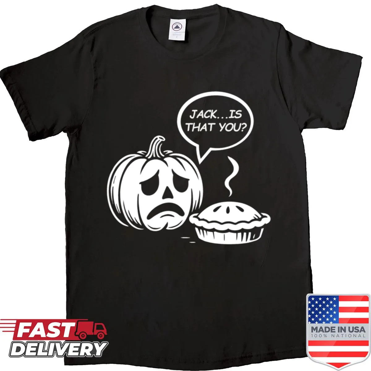 Funny shirt featuring a sad pumpkin cartoon for Halloween