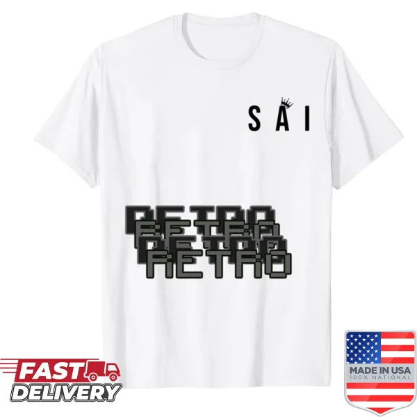 Retro typography shirt featuring Sai design