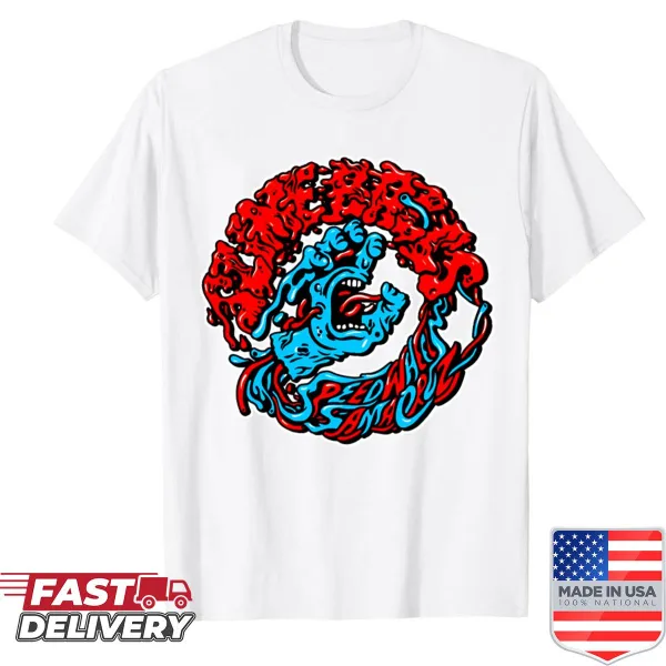 Vintage shirt featuring Santa Cruz Slimeballs Speedwheels design