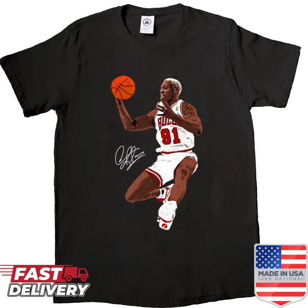Slam Dunk Rodman 91 shirt celebrating basketball legend Dennis Rodman