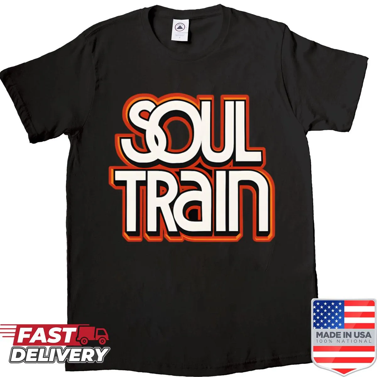 3D typography shirt inspired by Soul Train culture