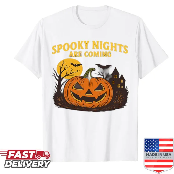 Vintage pumpkin ghost Halloween shirt with playful graphic