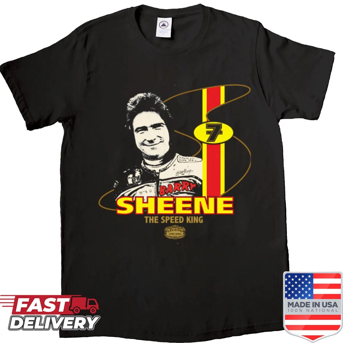 Vintage logo shirt inspired by sport motorcycles