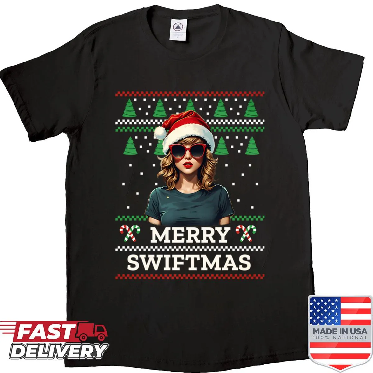 Vintage concert-themed shirt combining Halloween and Christmas elements