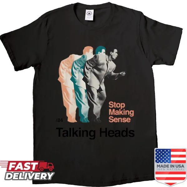 Oversized shirt featuring Talking Heads 'Stop Making Sense' design