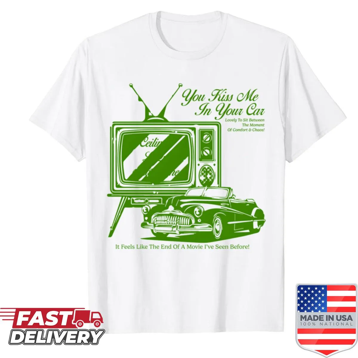 Nostalgic shirt celebrating older music and television