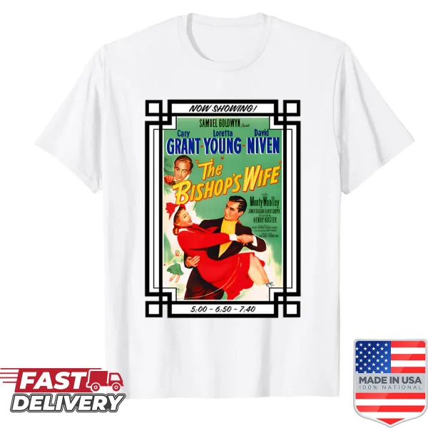 Illustrative design inspired by The Bishop's Wife movie on t-shirt