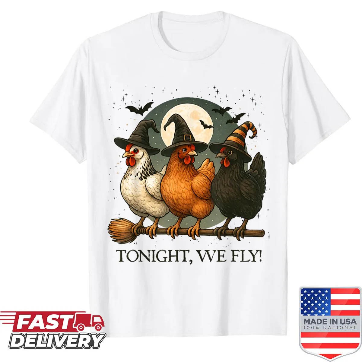 Funny Halloween shirt with a chicken graphic