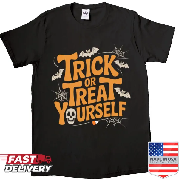 Vintage Halloween shirt with grunge style and humorous quote.