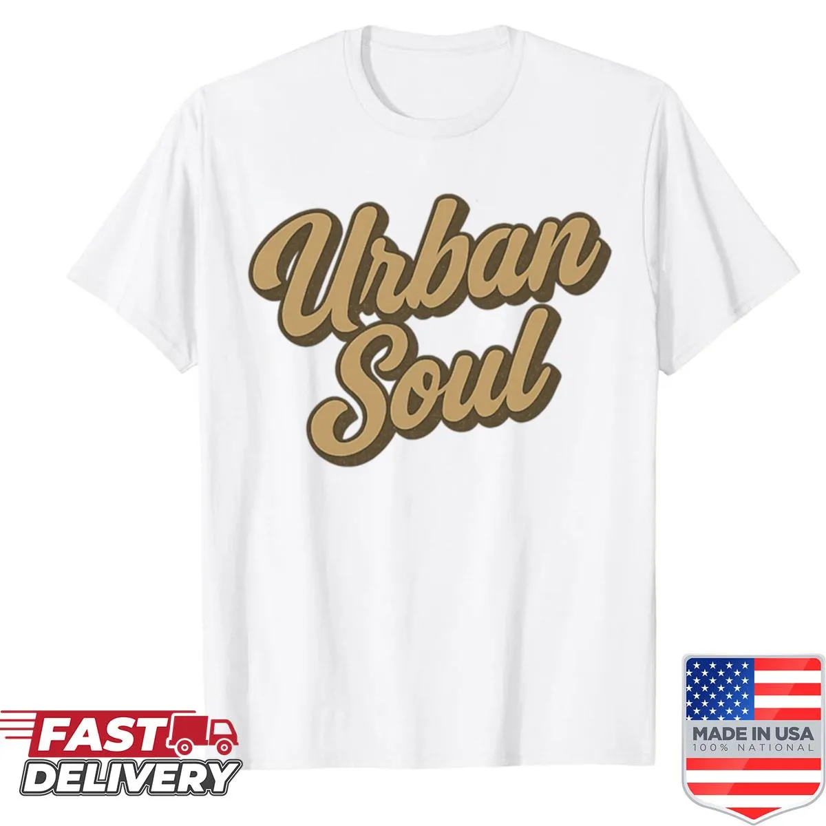 Oversized shirt with retro typography celebrating urban culture.