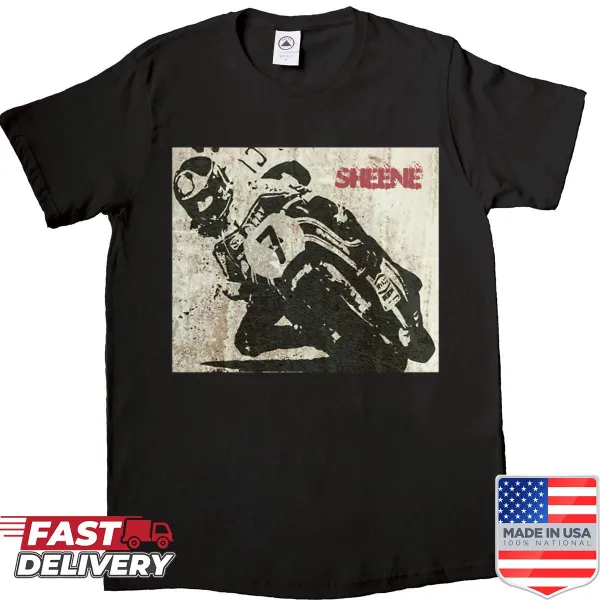 Distressed Vintage 7 Motorcycle logo shirt for bike lovers
