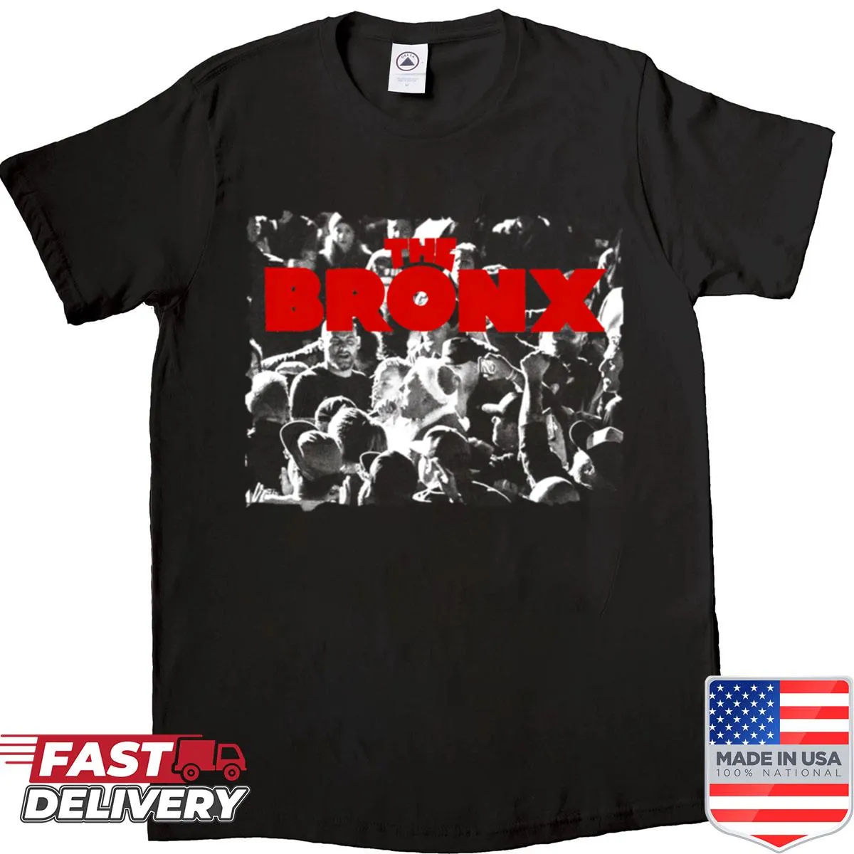 Vintage punk band album shirt reminiscent of 90s music culture
