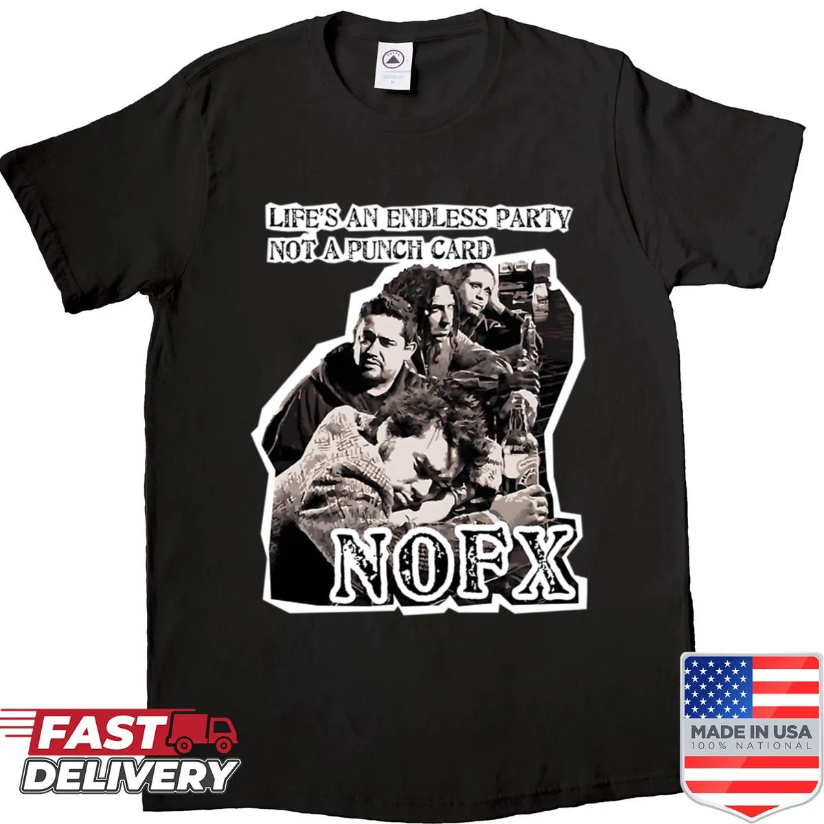 Vintage-style punk band t-shirt from the 90s